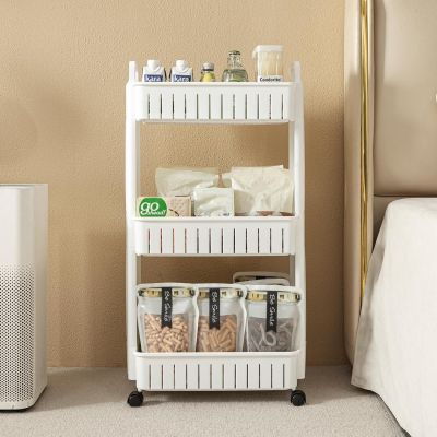 Narrow Storage Trolley with Wheels Rolling Gap Storage