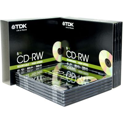 TDK T18791 4X-12X Speed 700MB 80min CD-RW