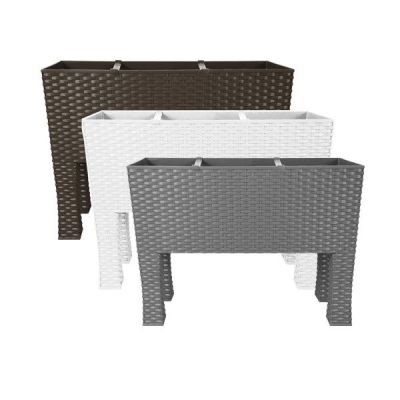 Large Rattan Long Rectangular Tall Planter