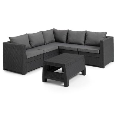 Keter Provence Corner Sofa Set Grey