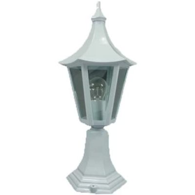 Portland Pedestal Light Aluminium Dye Cast White Finish