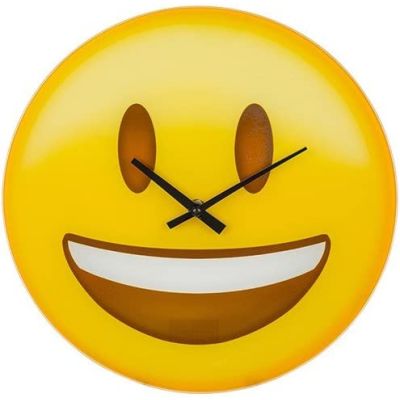 Moji Glass Clock Smile Large