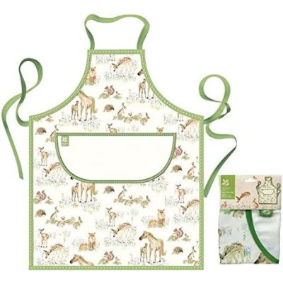 National Trust New Forest Toile Kitchen Cooking Apron with Green Trim