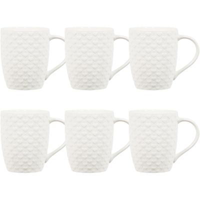 Porcelain White Love Heart Mug Set