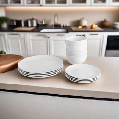 Dinnerware Porcelain White Set