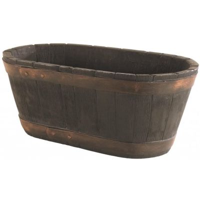 Oakwood Rustic Black Trough Planter