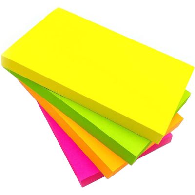 Assorted Bright Neon Colour Sticky Notes