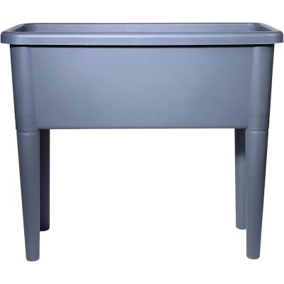 Raised Bed Grey Plastic Trough Planter Long Pot