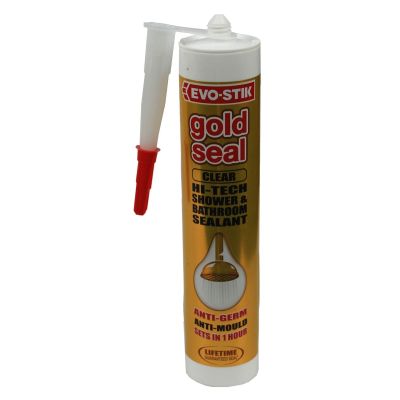 Evo-Stik Serious Gold Seal Clear Hi-Tech Shower Bathroom and Kitchen Sealant