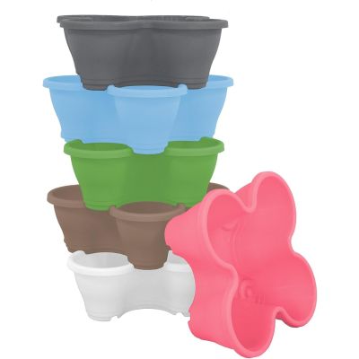 Quad-Pot Stackable Indoor & Outdoor Planters