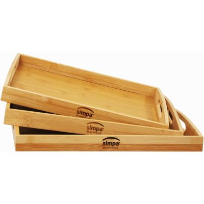 Natural Bamboo Food Serving Trays