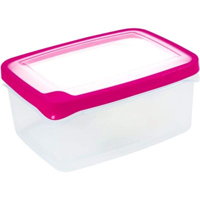 Air Tight Seal Food Storage Box with Pink Lid 