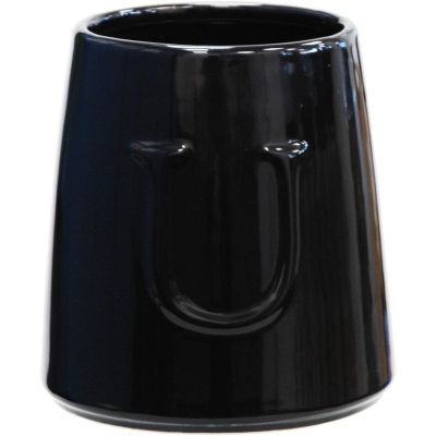 Black Gloss Ceramic Kitchen Utensils Storage Holder Jar