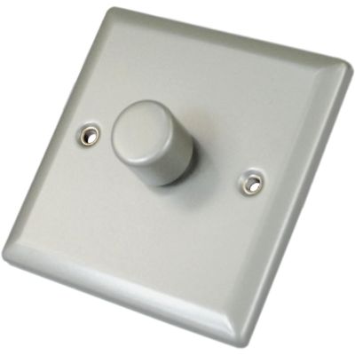 Crabtree Dimmer Switch Single 400W Low Voltage Satin Chrome