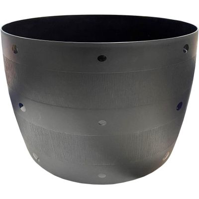 Flexi Style Black Half Barrel Planter