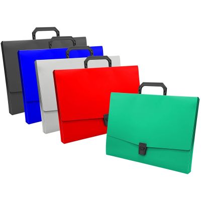 A4 Box File Folder Organiser with Secure Clip Lock Front Closure