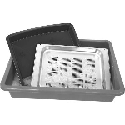 Rectangular Deep BBQ, Grill Rack Soaking & Cleaning Tray