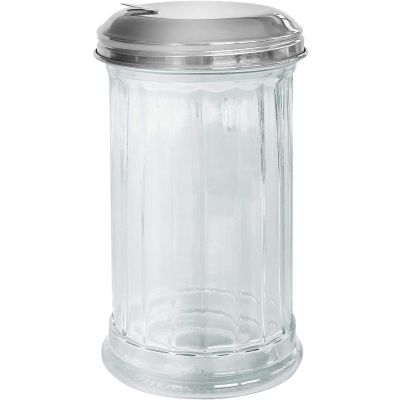 Lucenté Retro Glass & Stainless Steel Sugar Dispenser
