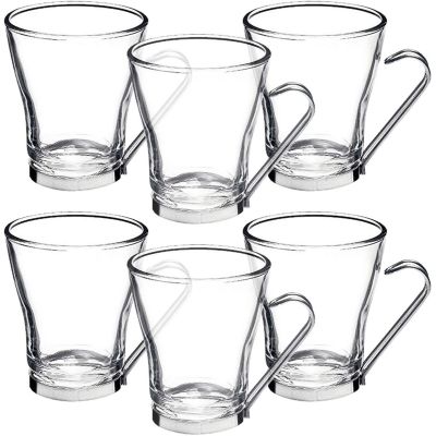 Lucenté Urban Living Large Glass Coffee Cups