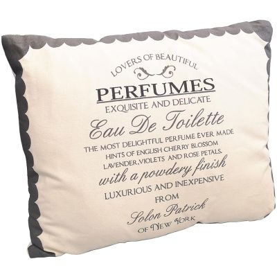 Vintage Inspired Shabby Chic Perfume Quote Pillow Cushion Set