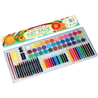 My First Art Pack Paints Crayons Felt Tip Colouring Pens Pencils