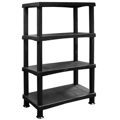 Storage Shelving Shelves Unit 4 Tier Racking Plastic 