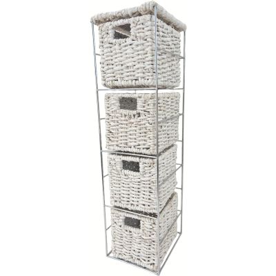 Multipurpose Corn Rope 4 Drawer Tower Storage Unit