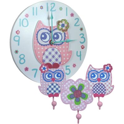 Wise Cool Owl Pink Bedroom Decoration Set