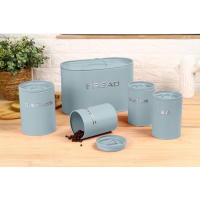 simpa 5PC Stylish Matte Metal Kitchen Storage Set