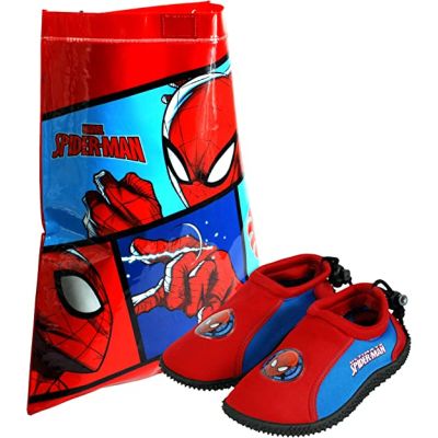 Spider-Man Children’s Kids Surf Aqua Shoes & PVC Swim Bag Set