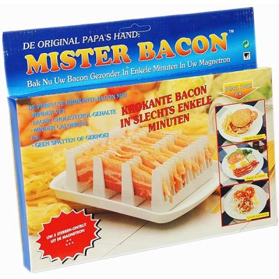 Mister Bacon Microwave Breakfast Cooking Browning Crisper Stand