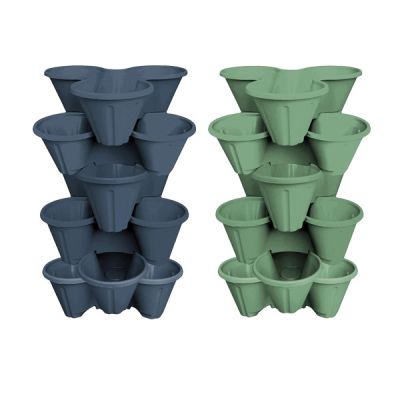 Strawberry Planter Trio 3 Pot Tri-Pot Stacking Pot Eco