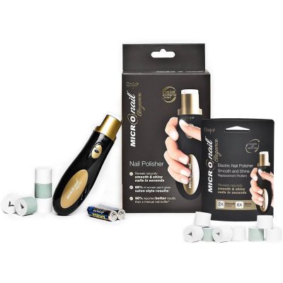 Micro Nail Elegance Electric Nail Polisher Anti Bacterial Buffers & Replacement Rollers