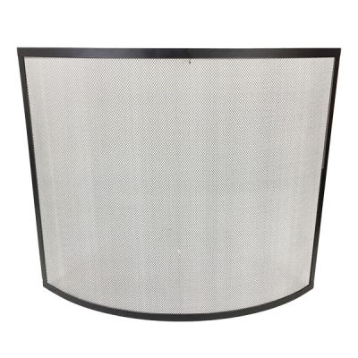 Haute Freestanding Curved Fire Place Guard Fire Screen