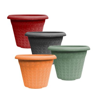 Geometric Petals Plastic Plant Pots