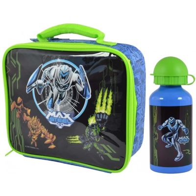 Max Steel Freaks Kids Children Lunch Bag and Metal Water Bottle Set