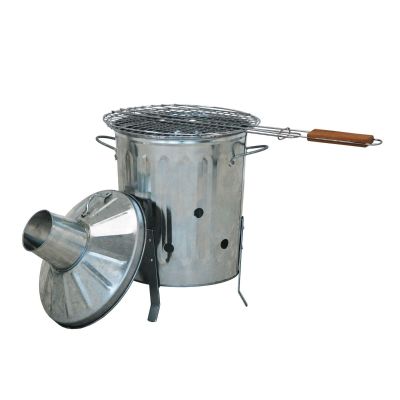 Mini Metal Garden Incinerator Fire Bin & BBQ Grill Rack