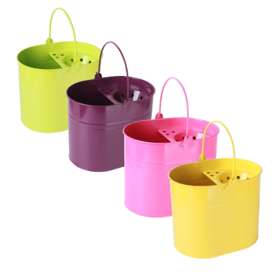 Large Metal Steel Colour Mop Bucket with Handle