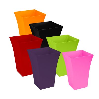 Milano Square Plastic Planter With Gloss Finish