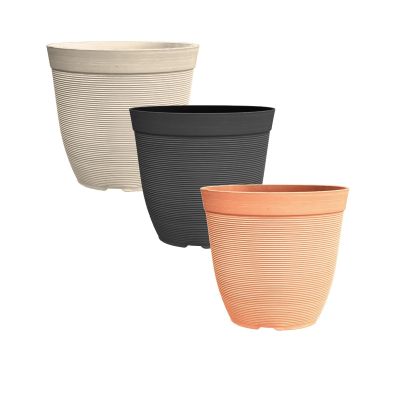 Rustic Ridge Plastic Planter Pots