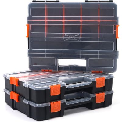 Professional Heavy Duty DIY Screw Box Organiser with Adjustable Compartments