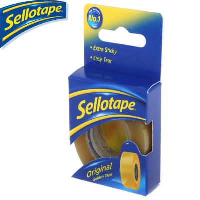 Sellotape Golden Tape Roll Non-Static Easy-Tear Retail Pack