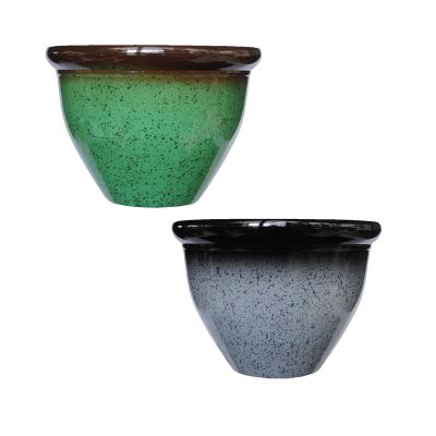 Speckle Glaze Effect Plastic Planter Pots