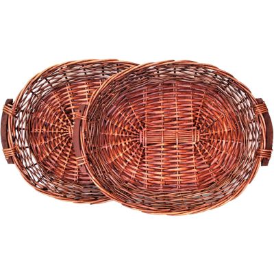 Stackable Wicker Platter Serving Trays