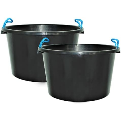 Multipurpose Tub Buckets with Rope Handles 