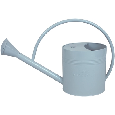 Traditional Vintage Style 8 Litre 'Love Gardening' Grey Watering Can