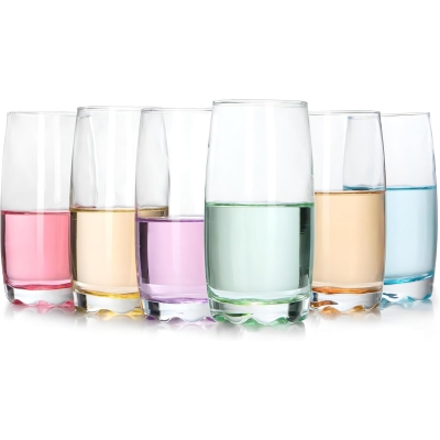 Multicolour Highball Glasses 330ml 