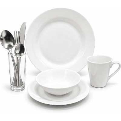 Gather & Grow 9PC White Ceramic Dinner Set 