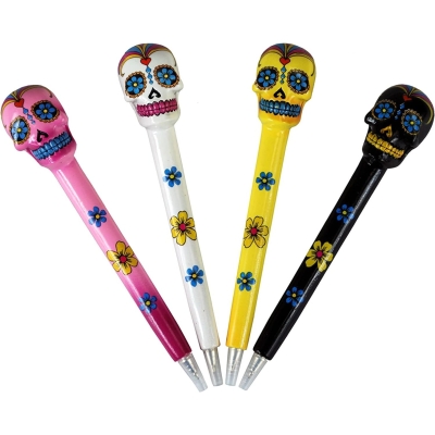 Day of The Dead Writing Pens Novelty Skull