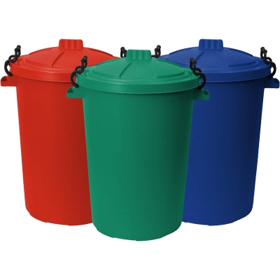 50L Outdoor Garden Plastic Bin With Locking Clips